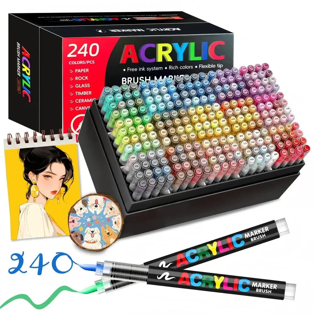 Bring your creativity to life with Acrylic Paint Pen Markers, designed to deliver vibrant, highly pigmented colors on a wide variety of surfaces. Whether you're creating detailed artwork, customizing gifts, decorating home décor, or working on DIY craft projects, these versatile paint markers provide smooth, consistent ink flow with excellent coverage.

Featuring a quick-drying, water-based acrylic formula, these markers are easy to use, low odor, and suitable for artists, students, hobbyists, and professio