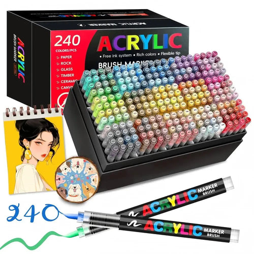 Bring your creativity to life with Acrylic Paint Pen Markers, designed to deliver vibrant, highly pigmented colors on a wide variety of surfaces. Whether you're creating detailed artwork, customizing gifts, decorating home décor, or working on DIY craft projects, these versatile paint markers provide smooth, consistent ink flow with excellent coverage.

Featuring a quick-drying, water-based acrylic formula, these markers are easy to use, low odor, and suitable for artists, students, hobbyists, and professio