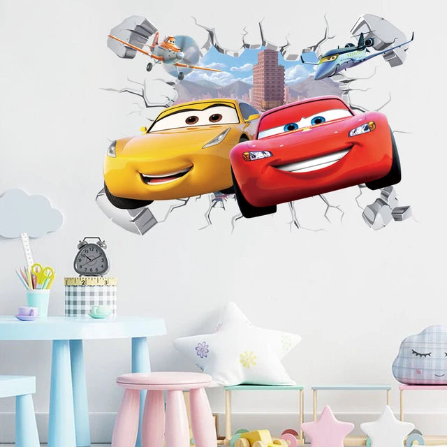 3D Wall Sticker – McQueen & Cruz Ramirez in Action!