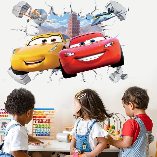 3D Wall Sticker – McQueen & Cruz Ramirez in Action!