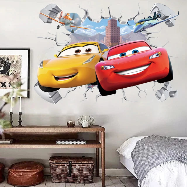 3D Wall Sticker – McQueen & Cruz Ramirez in Action!