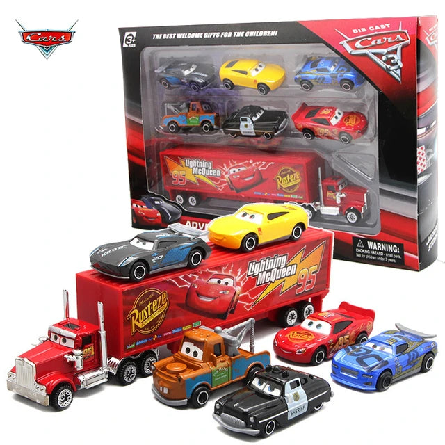 Disney Cars 7-Car Set – Lightning McQueen and Friends in Action!