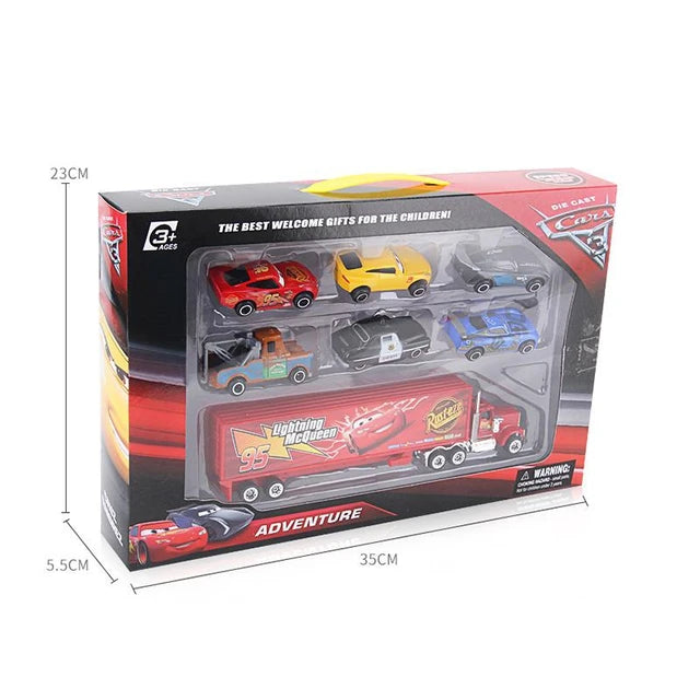 Disney Cars 7-Car Set – Lightning McQueen and Friends in Action!