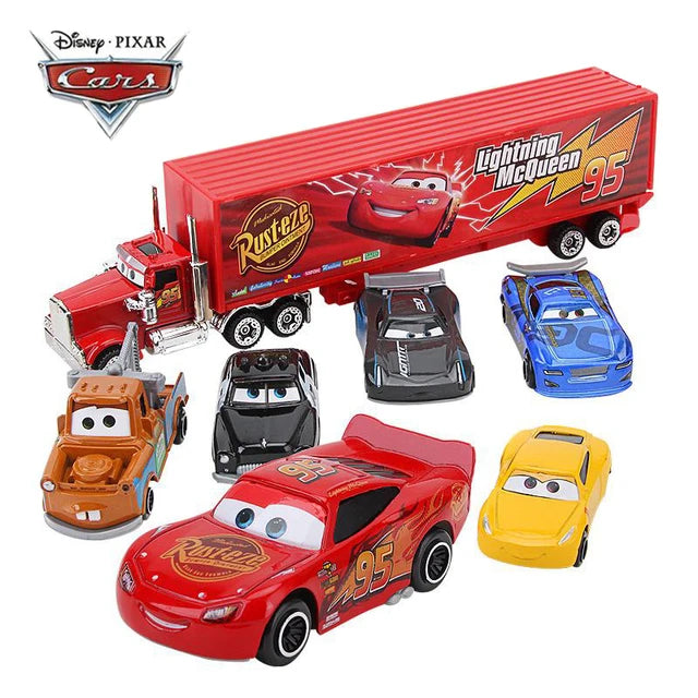 Disney Cars 7-Car Set – Lightning McQueen and Friends in Action!