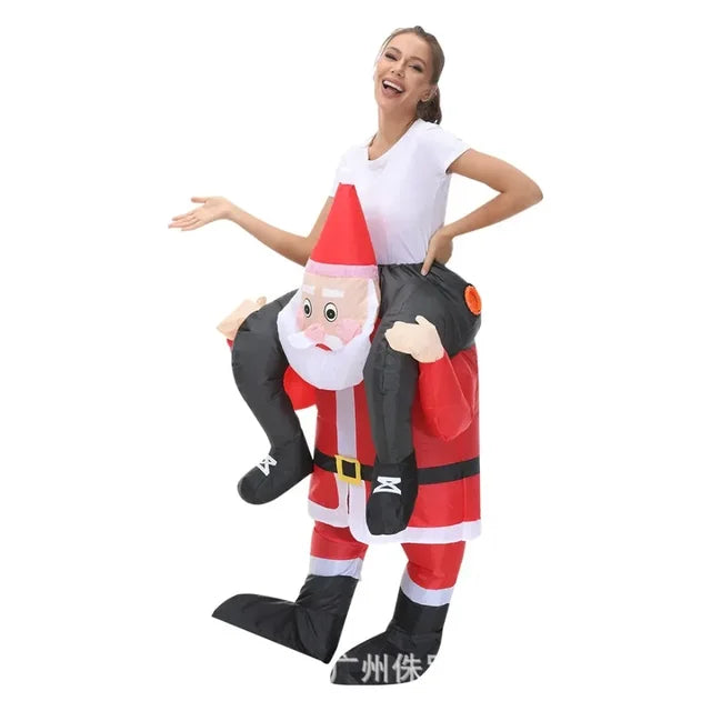 Inflatable Santa Claus Carrying Costume – 🎅🎄 The Ultimate Holiday Fun!