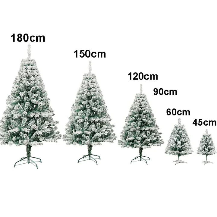 Snow-Flocked Christmas Tree – Winter Wonderland PVC Christmas Tree (60/90/120/150/180 cm)