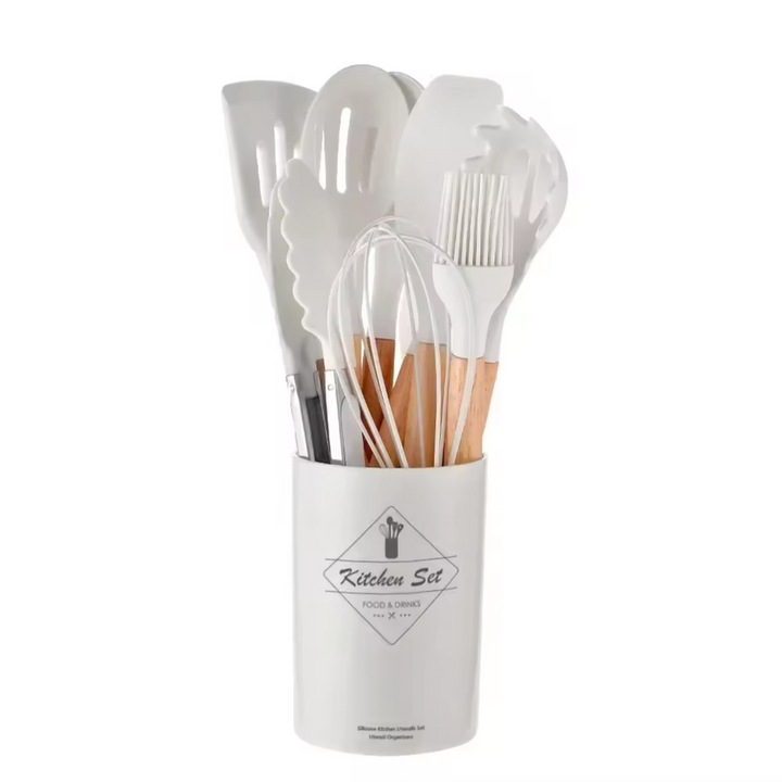 Premium Silicone Kitchen Utensils Set (12 Pieces)