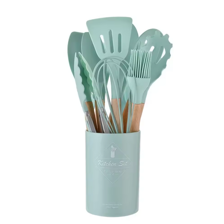 Premium Silicone Kitchen Utensils Set (12 Pieces)