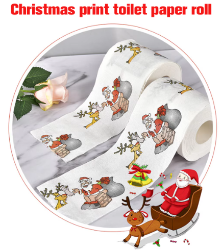 Personalized Toilet Paper Rolls - Christmas Edition with Santa Claus