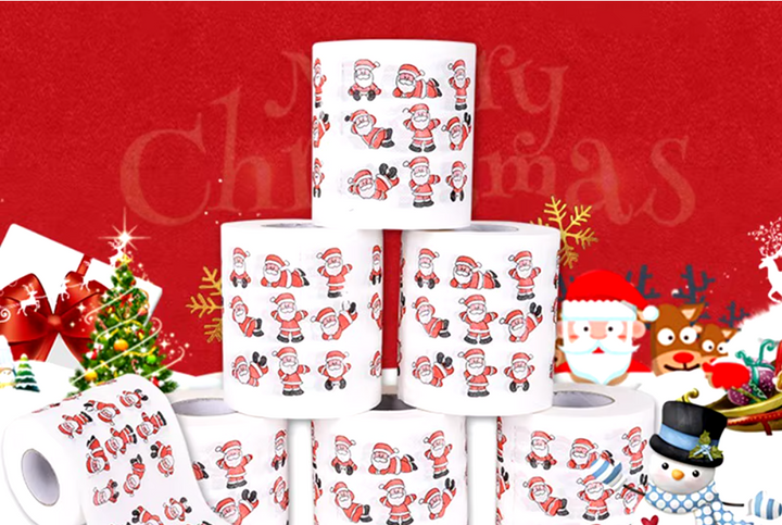 Personalized Toilet Paper Rolls - Christmas Edition with Santa Claus