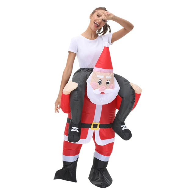 Inflatable Santa Claus Carrying Costume – 🎅🎄 The Ultimate Holiday Fun!