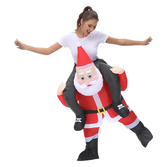 Inflatable Santa Claus Carrying Costume – 🎅🎄 The Ultimate Holiday Fun!