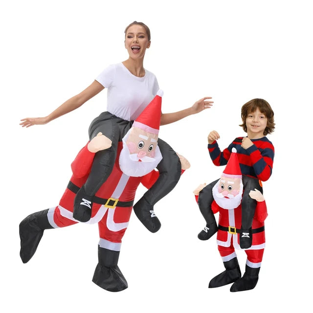 Inflatable Santa Claus Carrying Costume – 🎅🎄 The Ultimate Holiday Fun!